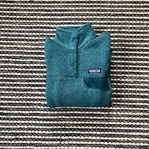 🌿Patagonia Womens Green Re-Tool Snap T Fleece Pullover Sweater S